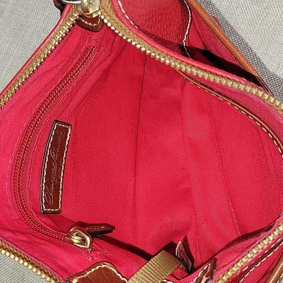 Dooney & Bourke Red Pebble Leather Crossbody Shoulder Bag - Picture 10 of 12